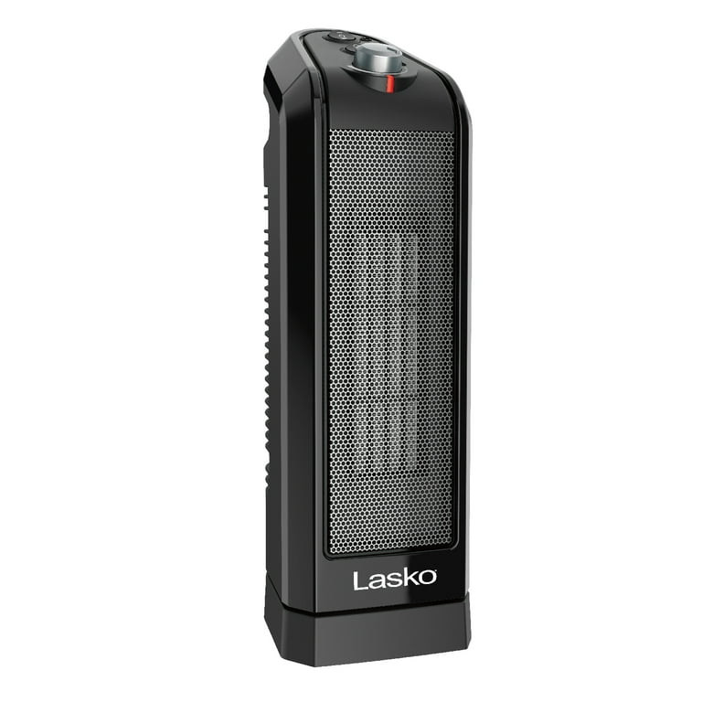 Lasko 1500W Oscillating Ceramic Tower Space Heater, CT16450, Black -  Walmart.com