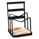 thumbnail image 5 of Soporte para tapa de olla y sartén, estante de almacenamiento para encimera, soporte para bloque de cuchillos para gabinete negro, 5 of 9