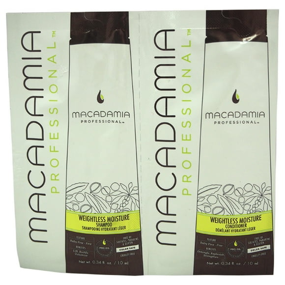 Shampoo Acondicionador Macadamia Macadamia Professional Weightless Moisture Shampoo Conditioner Duo Shampoo Acondicionador Unisex 2 x 0.34oz