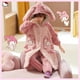 thumbnail image 1 of Anime Sanrioed Children's Plush Pajamas Robe Hello Kitty Melody Kuromi Kawaii Winter Girl Cartoon Hooded Thickenhome Clothes, 1 of 5