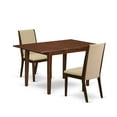 thumbnail image 2 of East West Furniture Picasso 3-piece Wood Dining Set in Mahogany/Light Tan, 2 of 6