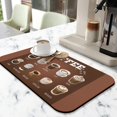 thumbnail image 2 of Ultra-Absorbent Coffee Bar Mat 19.5x12in Anti-Slip Silicone Mat for Countertops, Dish Drying, Draining Pad, Coffee Drying Mat Decor - Ideal for Coffee Makers, Espresso Machines, 2 of 7