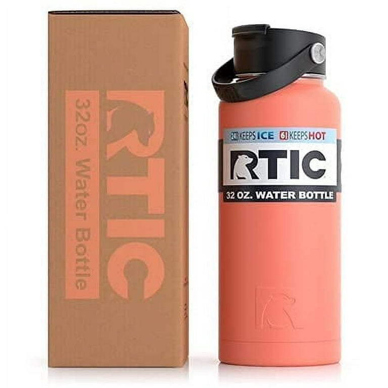 RTIC 26 oz Vacuum Insulated Water Bottle, Metal Stainless Steel Double Wall  Insulation, BPA Free Reusable, Leak-Proof Thermos Flask for Hot and Cold  Drinks, Travel, Sports, Camping, RTIC Ice 