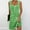 Green, variant on Ayolanni Sun Dresses for Women 2025 V-Neck Black Knee-Length Shiny Sleeveless Dresses Summer Dresses for Juniors 2x