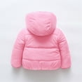 thumbnail image 6 of PatPat Baby Boy Winter Coats Girl Clothes Fleece Lined Hooded Puffer Jacket for Toddler Kids Solid Long Sleeve Warm Outerwear, Pink, 5-6 Years, 6 of 6