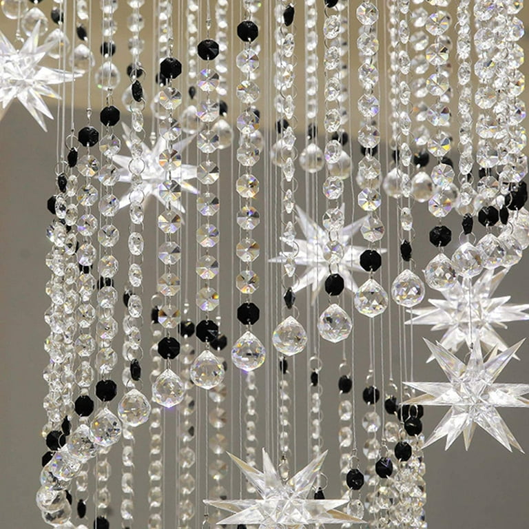 Fichiouy Modern K9 Crystal Chandelier 3 Colors LED Ceiling