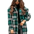 thumbnail image 2 of xiaxaixu Women Plaid Coat, Button-down Long Sleeve Lapel Outerwear with Pockets, 2 of 5