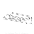thumbnail image 6 of Furinno Indo Wall Mounted Floating Media Console, 47 Inch, Columbia Walnut, 6 of 6