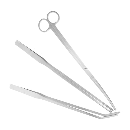 Vosarea 1Set Durable Stainless Steel Aquascaping Tools Set for Fish Tank Plant Maintenance