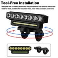 thumbnail image 3 of Tignapoo USB Rechargeable Bike Light with Loud Horn, 6 Lighting Modes, 4000mAh Battery, IP44 Waterproof, High Brightness LED for Night Cycling, Black, 3 of 6