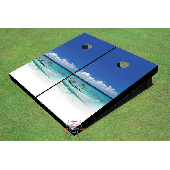 South Seas Boat Theme Cornhole Boards