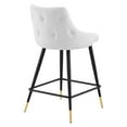 thumbnail image 5 of Modway Adorn Performance Velvet Counter Stool in White, 5 of 9