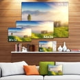 thumbnail image 3 of Morning Mist over Mountain Village - Extra Large Landscape Canvas Art Print, 3 of 4