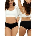 thumbnail image 6 of DINGLU Women's Cotton Stretch Underwear Ladies Mid Waisted Breathable Briefs Panties,8 Pack,Size 10, 6 of 6