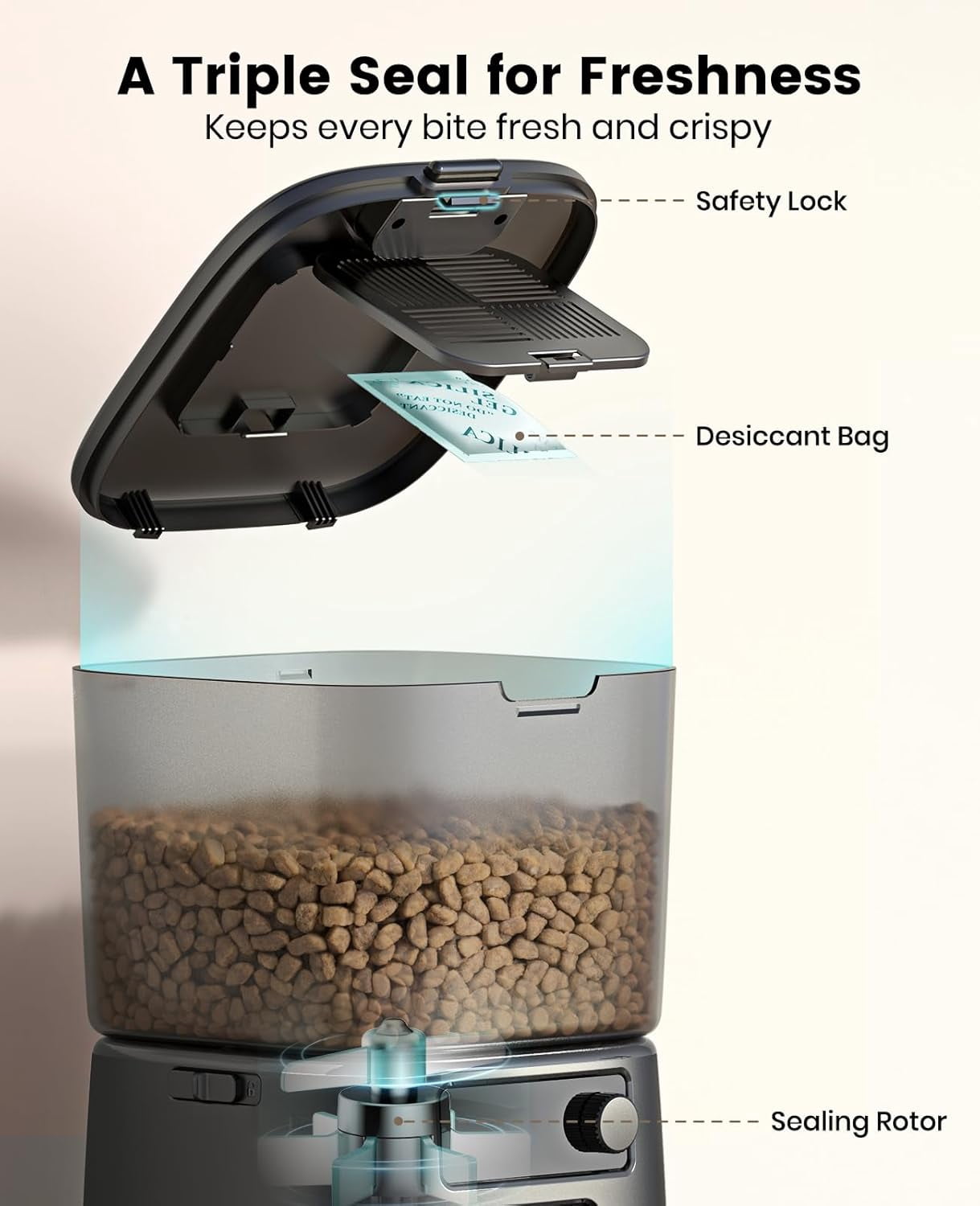 Pet Genius Smart Wi-Fi Video 7.0L Automatic Pet Feeder with Camera