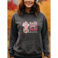 thumbnail image 2 of Modern Breast Cancer Awareness Hoodie for Men and Women, Unisex Pullover Hooded Sweatshirt, Comfortable Cotton Poly Blend, Support and Awareness Casual Outfit, 2 of 5