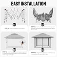 thumbnail image 4 of CROWN SHADES 13x13 Pop Up Gazebo Canopy Tent Gazebos Outdoor Gazebo for Backyard & Patio Gray, 4 of 9