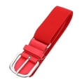 thumbnail image 2 of Eosunjian Adult Baseball Belt Elastic Band Adjustable Length Imitation Leather Baseball Softball Belt Unisex Vibrant Color Waistband Red, 2 of 13