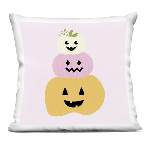 Stupell Industries Pastel Happy Jack-o-Lanterns Design by Sazerelli Designs Throw Pillow