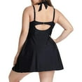 thumbnail image 4 of Womens Halter Swimdress Plus Size Two Piece Swimsuit Tankini Set, 4 of 5