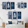 thumbnail image 4 of Designart "Architectural Blueprint of London II" Futuristic Architecture Wall Art Set Of 3 - Industrial Blue Canvas Set For Living Room Decor, 4 of 6