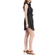thumbnail image 4 of Vestido de camisa de mezclilla sin mangas con cuello, botones y cinturón para mujer Inspire Chic, color negro, 4 of 7