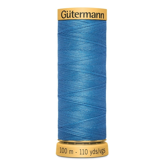 Gutermann Natural Cotton Sky Blue Thread, 110 Yd.