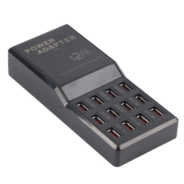 USB Charging Hub, USB Charging Station Hub, Plastic Charger AC To DC Charger For All Phone Global Universal US,EU,UK,AU