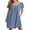 Blue White & Red Florals, variant on Ekouaer Moo Moos for Women Short Sleeve House Dresses with Pockets Pleated Mumu Dress Soft Nightgowns