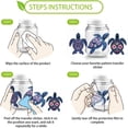 thumbnail image 4 of 10 hojas de pegatinas de transferencia UV DTF de animales del océano para tazas, tortugas marinas en tonos azules, calcomanías de transferencia para frotar, 4 of 9