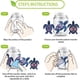 thumbnail image 4 of 10 hojas de pegatinas de transferencia UV DTF de animales del océano para tazas, tortugas marinas en tonos azules, calcomanías de transferencia para frotar, 4 of 9