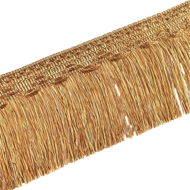 Wosthever Exquisito vestido con adornos dorados, ropa de escenario, accesorios para cortinas, tejido de precisión, batería que no se cae Tratamientos de ventanas Arroz de doble color wi dieciséis