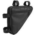 thumbnail image 1 of Bolsa para bicicleta de nailon resistente al desgarro, triangular, para el frente, para el cuadro de la bicicleta, para teléfono móvil, color negro, 1 of 13