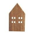 thumbnail image 3 of Bloque de letrero de madera con forma de casa, letrero de casa de campo, casa de madera navideña, para Marrón, 3 of 9