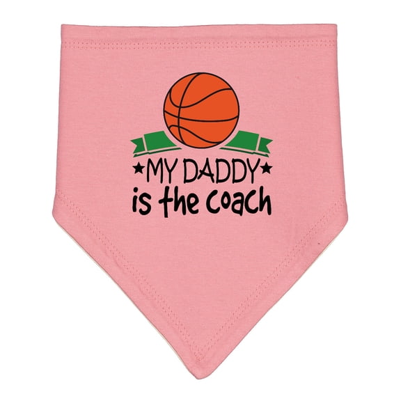 Inktastic Basketball My Daddy is the Coach Baby Bandana Bib