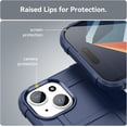 thumbnail image 6 of for Apple iPhone 15 Case for Man, Heavy Duty Shockproof Phone Case Support Wireless Charging Cover for iPhone 15 HD Blue, 6 of 16
