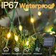 thumbnail image 4 of Guirnaldas de luces solares, paquete de 2 24 m/240 LED cada uno Ip67 a prueba de agua, 8 modos de iluminación, 3 temporizadores, guirnaldas de luces solares decorativas para cortina, jardín, pati, 4 of 5
