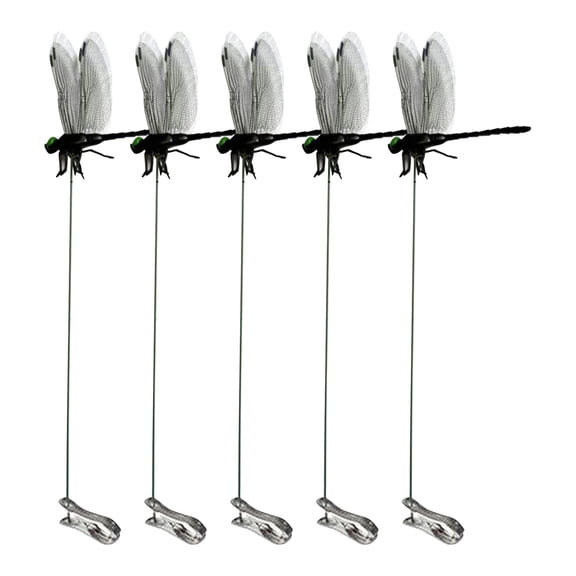 Dragon Fly Clip, Upgraded Strong 3D Artificial Dragonfly with PVC Waterproof Wings, Realistic Bug Clip for Hats Gardening Patio Decor, Insect Accessory Outdoor