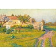 thumbnail image 2 of Robert William Vonnoh 18x14 Black Ornate Wood Framed Double Matted Museum Art Print Titled - Spring in France (1890), 2 of 5