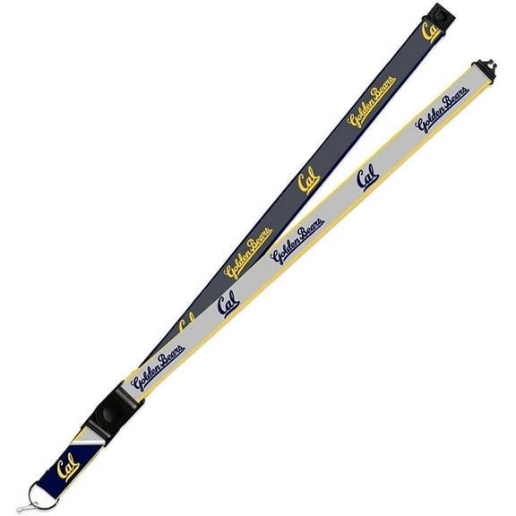 California Golden Bears Lanyard Keychain 2-sided Breakaway Clip GRAY University of
