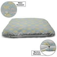 thumbnail image 3 of Geometric Pet Bed, Retro Disco Style Semi-circular Shapes and Diamond, Chew Resistant Pad for Dogs and Cats Cushion with Removable Cover, 24" x 39", Pale Grey Pale Orange, by Ambesonne, 3 of 4