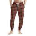 thumbnail image 2 of GrmtClth Mens Pajama Pants Lightweight Lounge Plaid Jogger Night Pants Comfy Classic Pj Bottoms with Drawstring & Pockets Wine XXL, 2 of 8