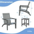 thumbnail image 4 of Costway 3PCS Patio Adirondack Chair Side Table Set Solid Wood Garden Deck Grey, 4 of 9