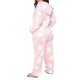 thumbnail image 3 of Pijama con capucha de manga larga con estampado floral para mujer, mono con cremallera de una pieza, ropa de dormir, mono XBTCLXEBCO T M, Rosa, 3 of 6