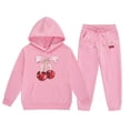 thumbnail image 4 of YOUSNH Tenue pour Enfants Garçons Filles Manches Longues Sweat à Capuche Chaud Ensemble Décontracté Rose 6-7 Ans, 4 of 4