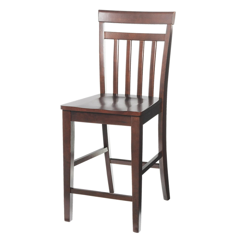 Sturdy Dining Chairs Counter Height-Finish:Mahogany,Quantity:4 Piece