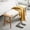 White#1, variant on Fabric Accent Chairs, Woven Design Natural Oak Wood Dining Bench Bed Bench for Dining Room, Bedroom, Bathroom, Oak Accent Chairs,Solid Wood Modern Accent Chairs