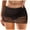 Black, variant on Women's High Waist Bikini Bottoms - Ruched Swim Shorts with Elastic Waist, Full Coverage for Beach/Sports