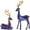 A, variant on 2-Pack Resin Reindeer Figurines for Christmas Decor, Elegant Deer Sculptures for Tabletop, Fireplace, Shelf, Mantel