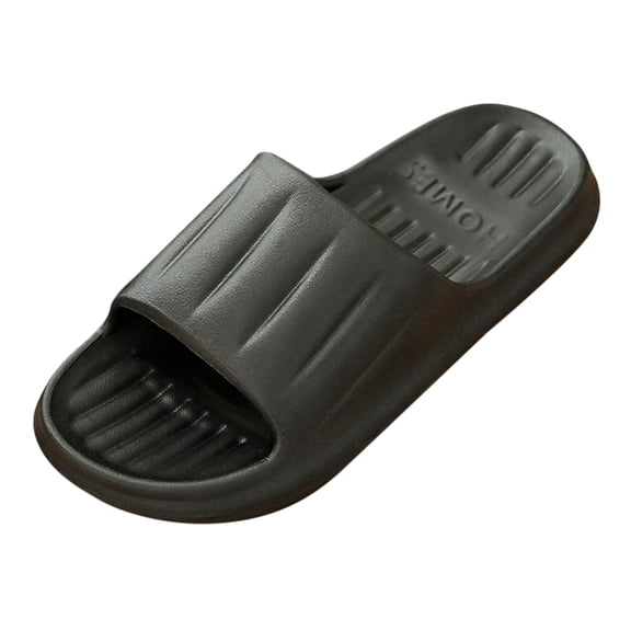 Men'S Comfortable Thong Slippers Fashion All Seasons Men Slippers Flat Bottom Lightweight Home Bathroom Non Slip Comfortable Open Toe Solid Color Men'S Summer Indoor Flip-Flops